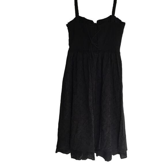 Revolve Commence Cottagecore Dress Women’s Medium Black Boho Peasant Fairygoth M - Picture 3 of 13